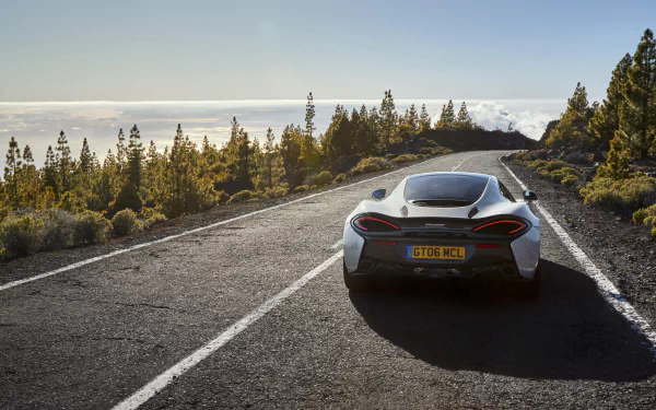white car car supercar McLaren vehicle McLaren 570GT HD Desktop Wallpaper | Background Image