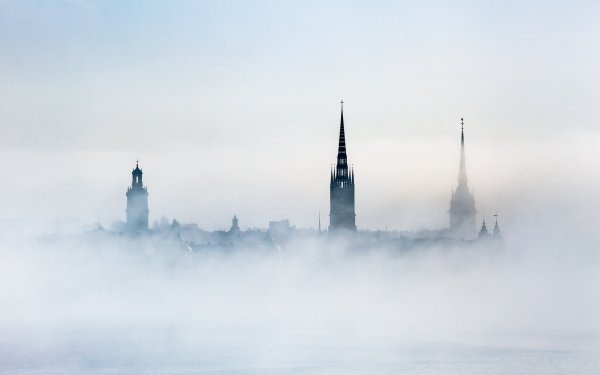 Man Made Stockholm Cities Sweden Building Fog HD Wallpaper | Background Image