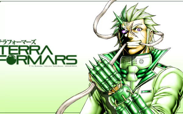 A detailed HD desktop wallpaper featuring Ivan Perepelkin from the anime Terra Formars, showcasing vibrant colors and dynamic character design.