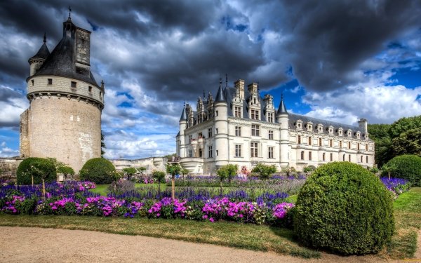 Man Made Château de Chenonceau Castles France Architecture Garden Castle HD Wallpaper | Background Image