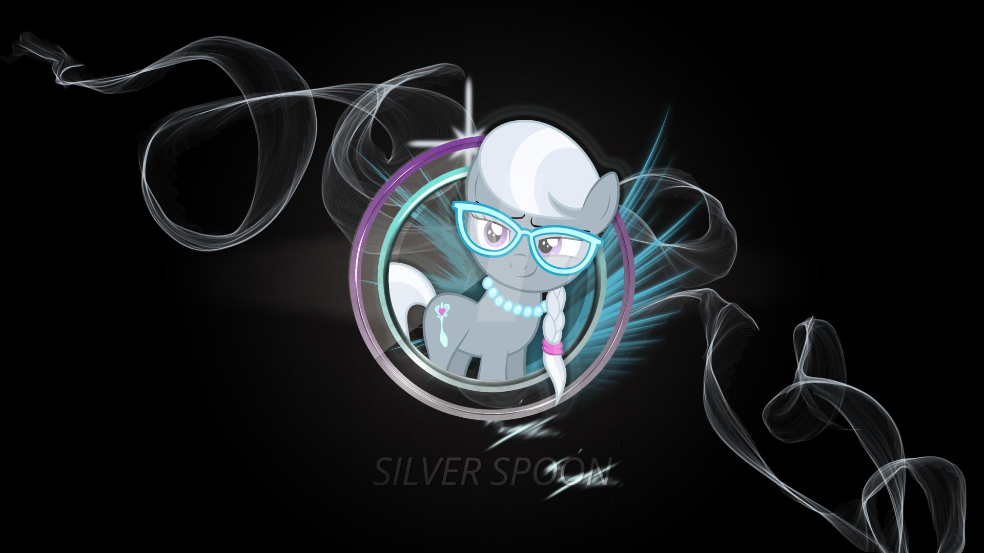 Silver Spoon Duo Neon Wallpaper by DopeGraphic