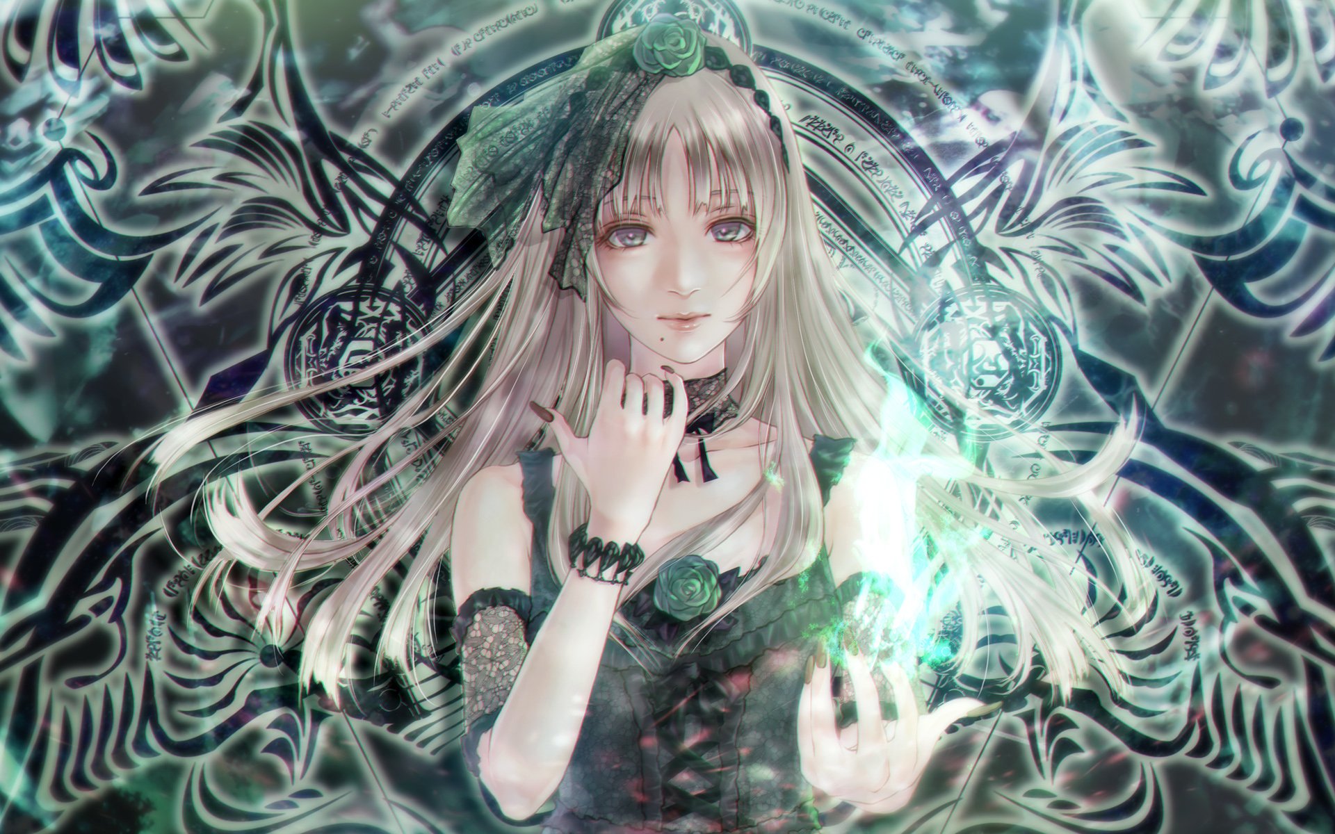 Download Headband Rose Blonde Long Hair Anime Original HD Wallpaper