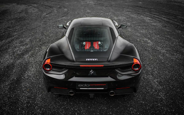 Ferrari 488 GTB by Edo Competition Ferrari 488 GTB supercar car black car vehicle Ferrari 488 HD Desktop Wallpaper | Background Image