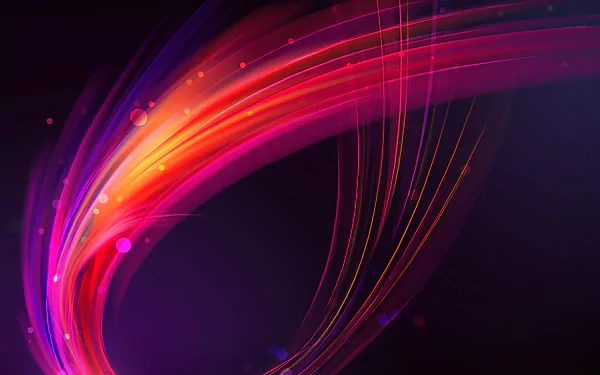 Abstract HD PC desktop wallpaper featuring vibrant swirling purple and red light streaks on a dark background, creating a dynamic and colorful visual effect.