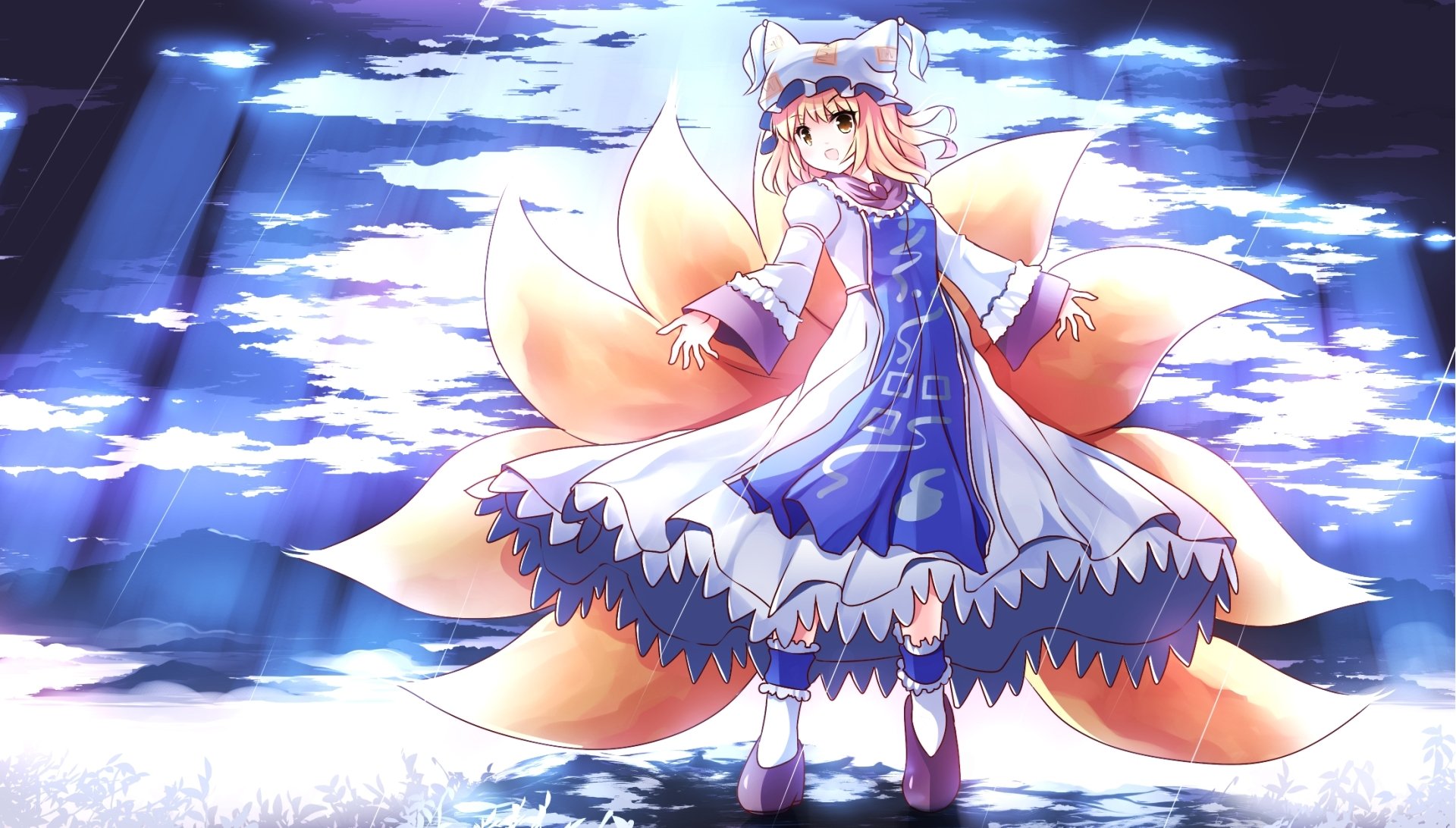 Download Ran Yakumo Anime Touhou HD Wallpaper by りすたる