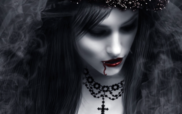 Fantasy Vampire Gothic Blood Necklace Cross HD Wallpaper | Background Image