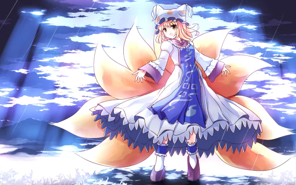 Ran Yakumo Anime Touhou HD Desktop Wallpaper | Background Image
