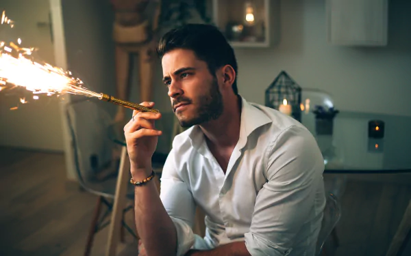 sparkles beard man model HD Desktop Wallpaper | Background Image