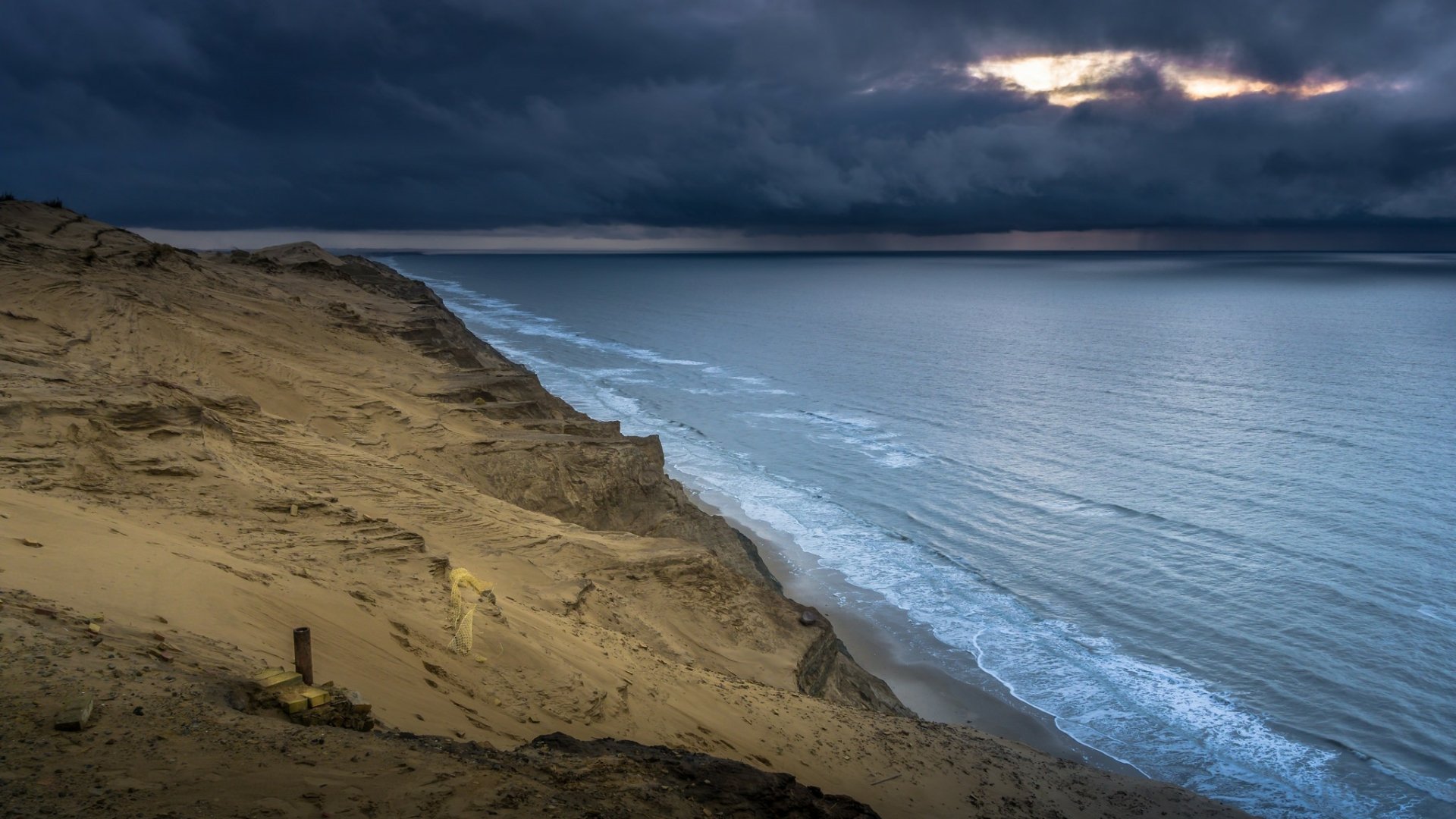 Download Cloud Shore Nature Coastline HD Wallpaper