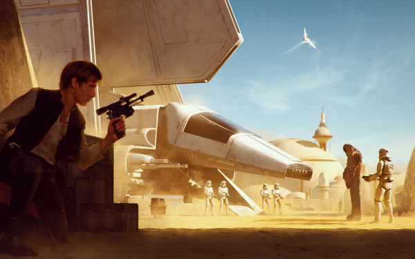 Sci Fi Star Wars Han Solo Chewbacca Stormtrooper HD Wallpaper | Background Image
