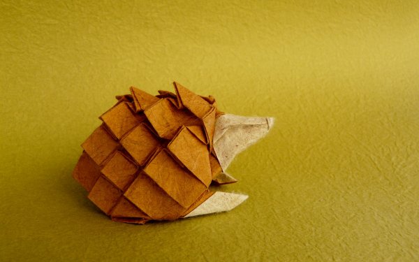 Man Made Origami Hedgehog HD Wallpaper | Background Image