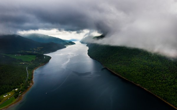 Earth Fjord Norway Forest Cloud HD Wallpaper | Background Image