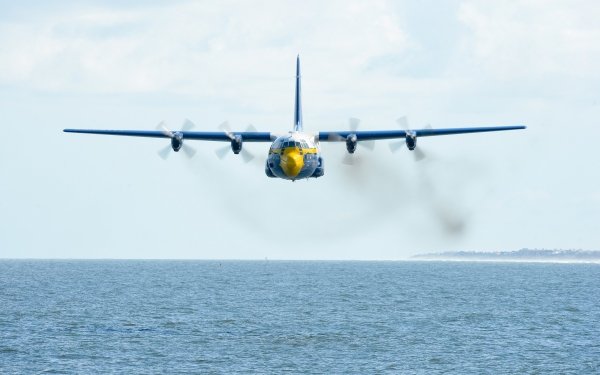 Military Lockheed C-130 Hercules Aircraft Blue Angels Navy HD Wallpaper | Background Image