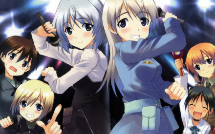 Sanya V. Litvyak Gertrud Barkhorn Francesca Lucchini Erica Hartmann Eila Ilmatar Juutilainen Charlotte E. Yeager Anime Strike Witches HD Desktop Wallpaper | Background Image