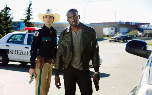 Katherine Barrell Officer Nicole Haught Xavier Dolls Shamier Anderson TV Show Wynonna Earp HD Desktop Wallpaper | Background Image