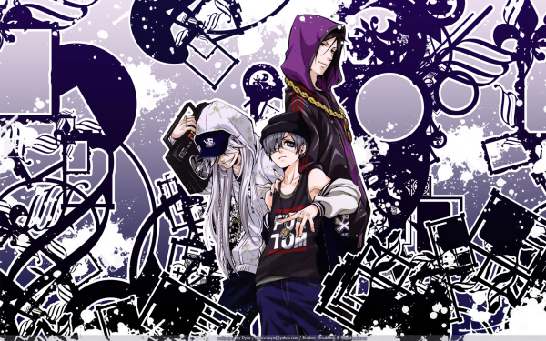Anime Black Butler Ciel Phantomhive Undertaker Sebastian Michaelis HD Wallpaper | Background Image