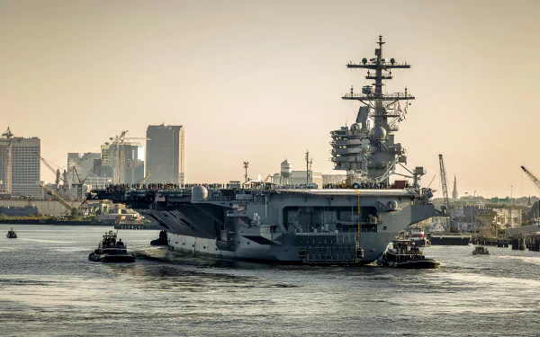 aircraft carrier warship military USS George H.W. Bush (CVN-77) HD Desktop Wallpaper | Background Image