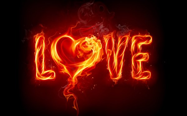 Artistic Love Fire HD Wallpaper | Background Image