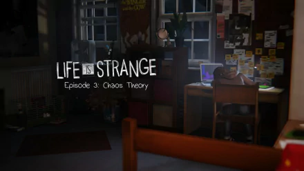 A cozy study space featuring a desk and posters, set in the immersive world of the video game Life Is Strange: Episode 3 - Chaos Theory. Ideal HD desktop wallpaper for fans.
