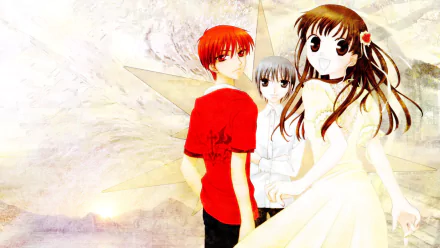 Tohru Honda Kyo Sohma Yuki Sohma Anime Fruits Basket HD Desktop Wallpaper | Background Image