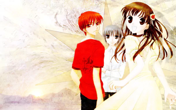 Tohru Honda Kyo Sohma Yuki Sohma Anime Fruits Basket HD Desktop Wallpaper | Background Image