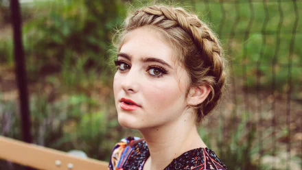 braid face blonde brown eyes American actress woman Willow Shields HD Desktop Wallpaper | Background Image