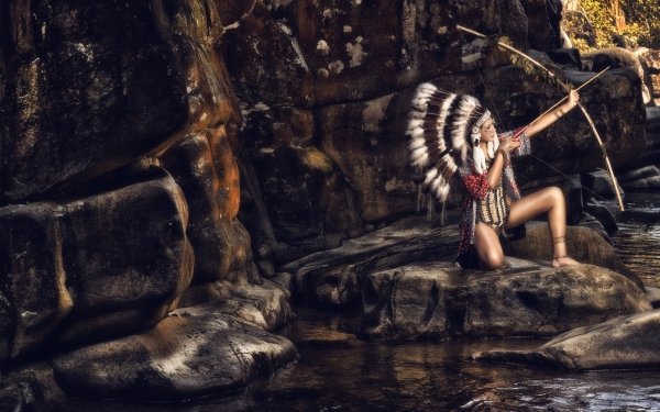 Women Native American Native Americans Archer HD Wallpaper | Background Image