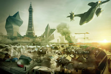 Blackpool video game Deus Ex: Mankind Divided HD Desktop Wallpaper | Background Image