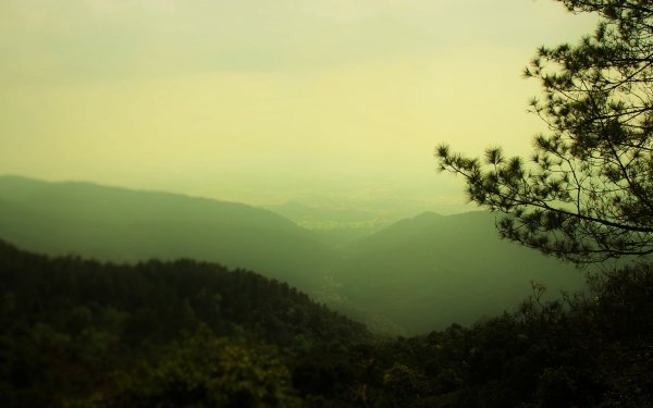 Nature Mountain Mountains Fog Twilight HD Wallpaper | Background Image