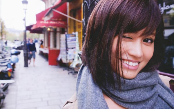 Women Asian Atsuko Maeda Actress Brunette Smile Face Brown Eyes HD Wallpaper | Background Image