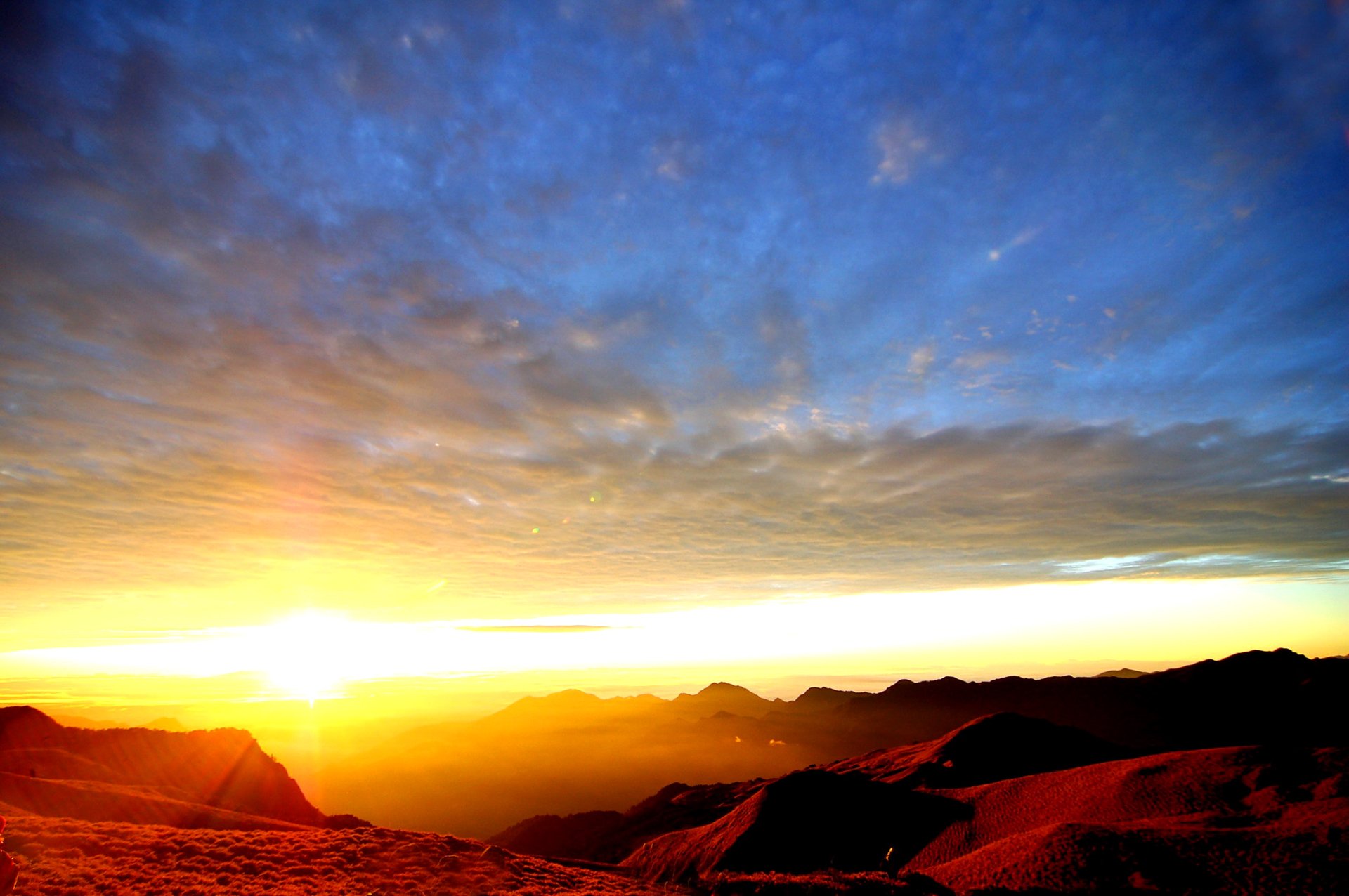 Download Sky Horizon Sunrise Nature Landscape HD Wallpaper