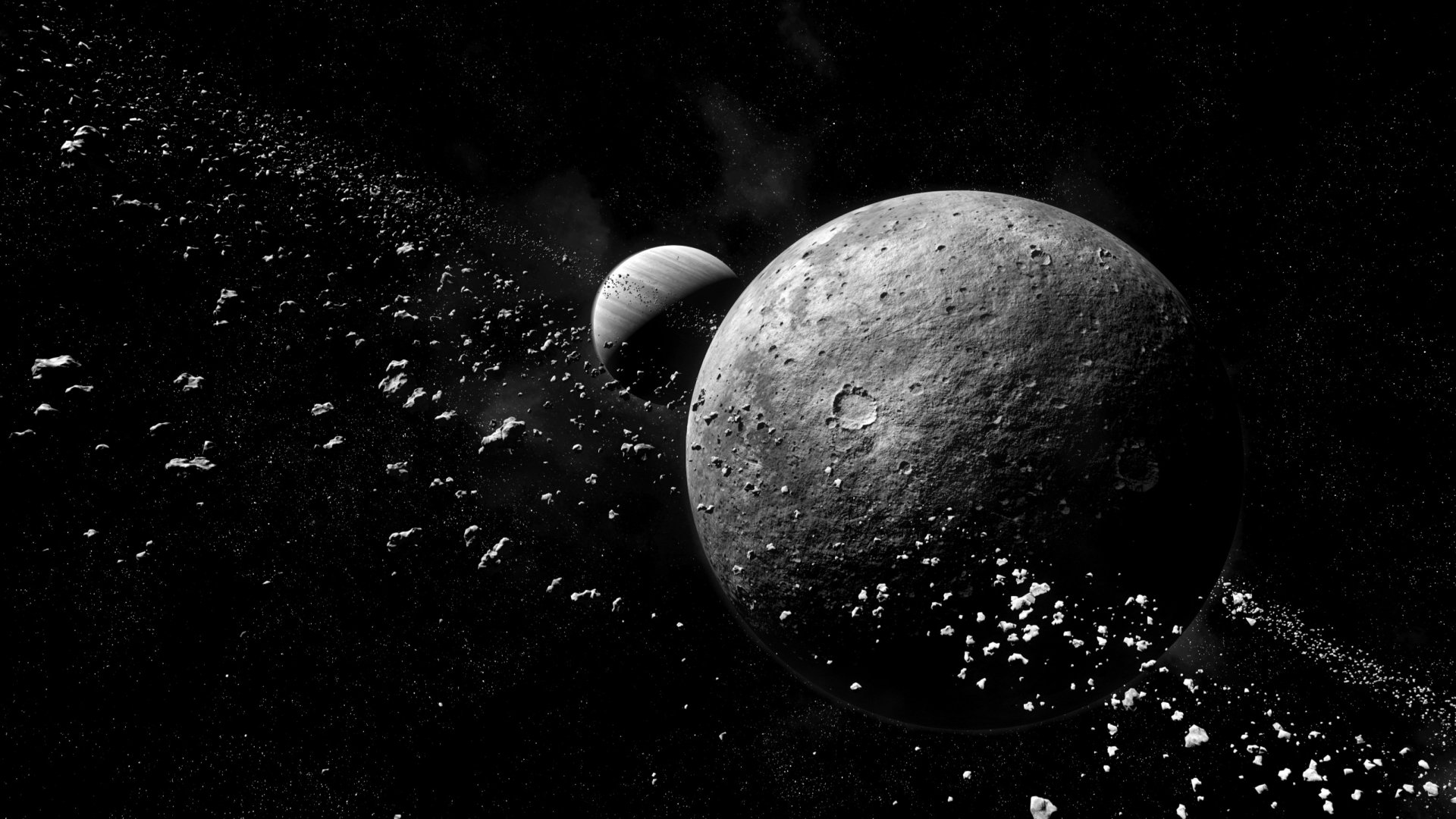 download-black-white-asteroid-moon-space-sci-fi-planet-hd-wallpaper