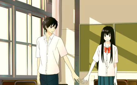 Shota Kazehaya Sawako Kuronuma Anime Kimi Ni Todoke HD Desktop Wallpaper | Background Image