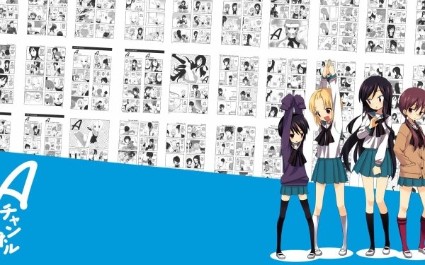 Anime A Channel Tooru Ichii Run Momoki Nagisa Tennouji Yuuko Nishi HD Wallpaper | Background Image