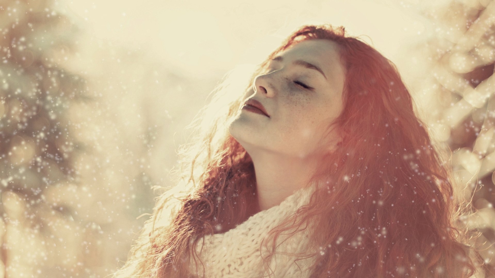 Download Long Hair Woman Model HD Wallpaper