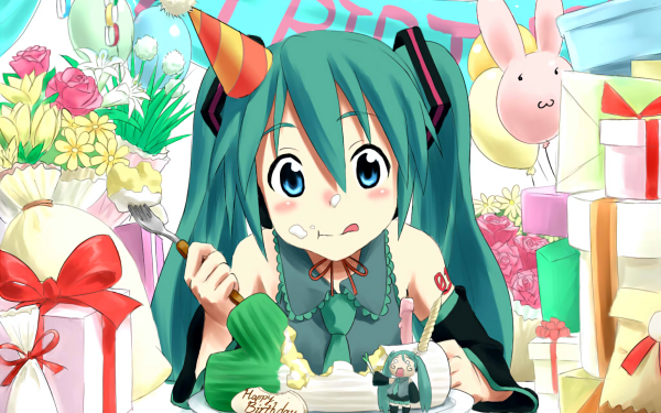 Anime Vocaloid Hatsune Miku Birthday Hachune Miku HD Wallpaper | Background Image