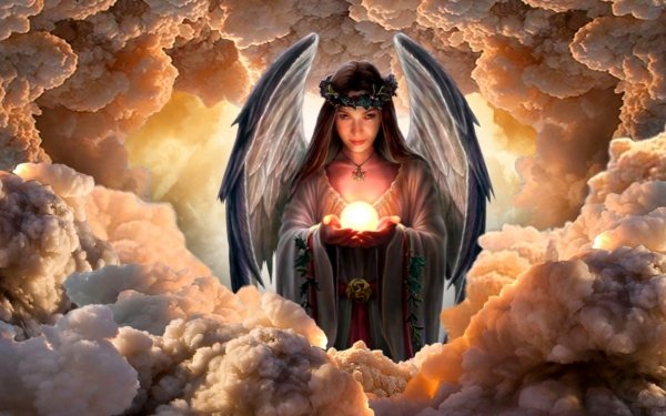 Fantasy Angel Cloud Wings HD Wallpaper | Background Image