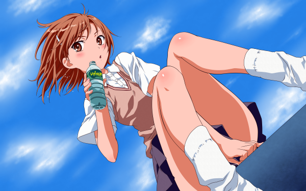 Anime A Certain Scientific Railgun A Certain Magical Index Mikoto Misaka Brown Hair Brown Eyes Short Hair School Uniform Skirt HD Wallpaper | Background Image