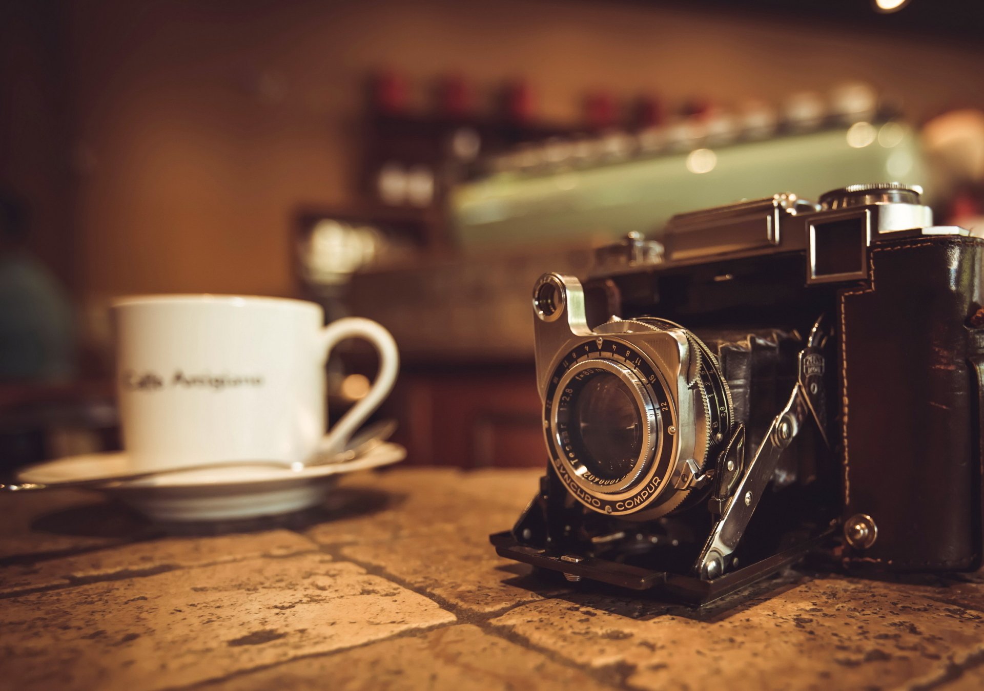 Download Vintage Camera Old Cup Man Made Camera HD Wallpaper