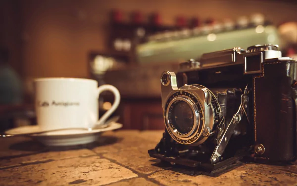vintage camera old cup man made camera HD Desktop Wallpaper | Background Image