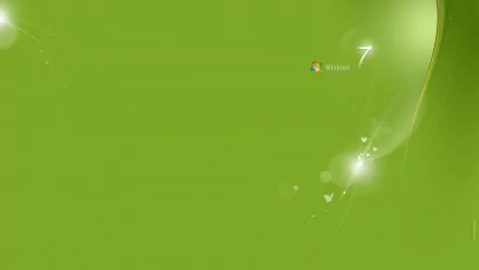 A vibrant green HD desktop wallpaper featuring subtle light effects, designed for Windows 7, creating a fresh and modern backdrop for any PC setup.