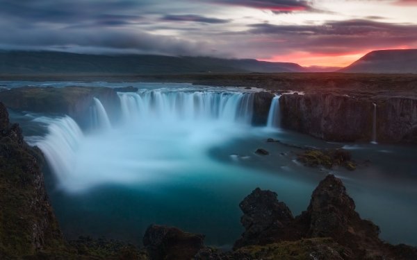 Earth Goðafoss Waterfalls Waterfall Iceland HD Wallpaper | Background Image