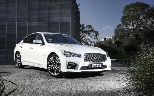white car car Infiniti vehicle Infiniti Q50 HD Desktop Wallpaper | Background Image