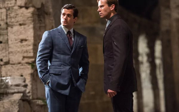 Illya Kuryakin Armie Hammer Napoleon Solo Henry Cavill movie The Man from U.N.C.L.E. HD Desktop Wallpaper | Background Image