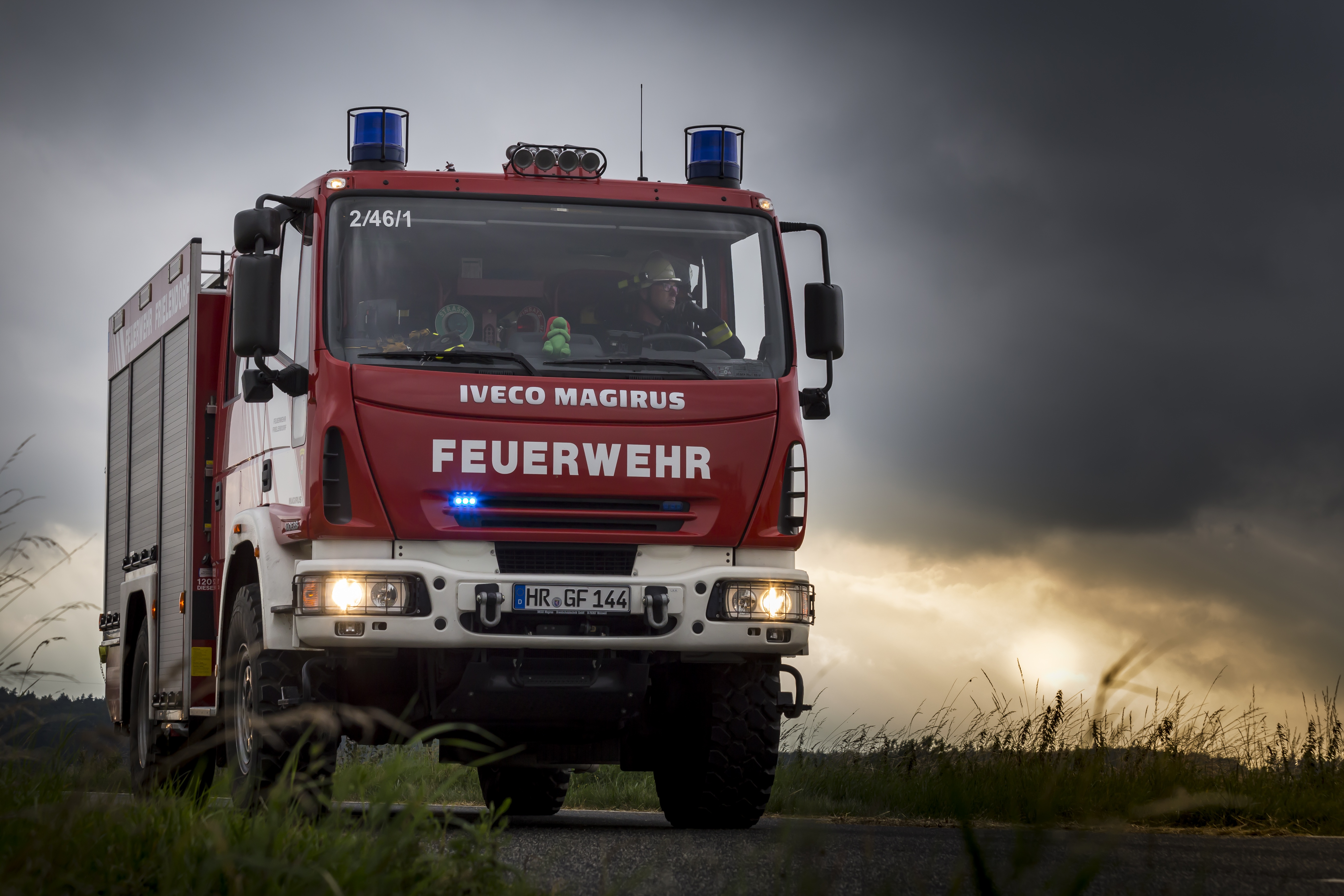 Iveco Magirus Fire Engine at sunset by fbhk