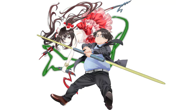 An HD desktop wallpaper featuring characters from the anime Hand Shakers. The image showcases dynamic poses and vibrant colors, capturing the essence of the series.