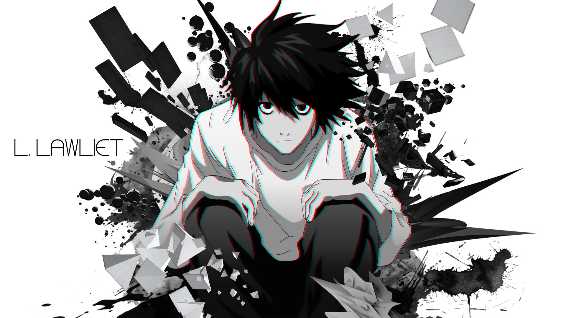 L, lawliet, ryuuzaki, death note, HD wallpaper