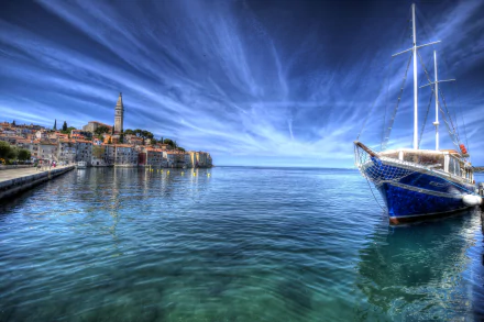  Boat on the Adriatic Sea in Croatia