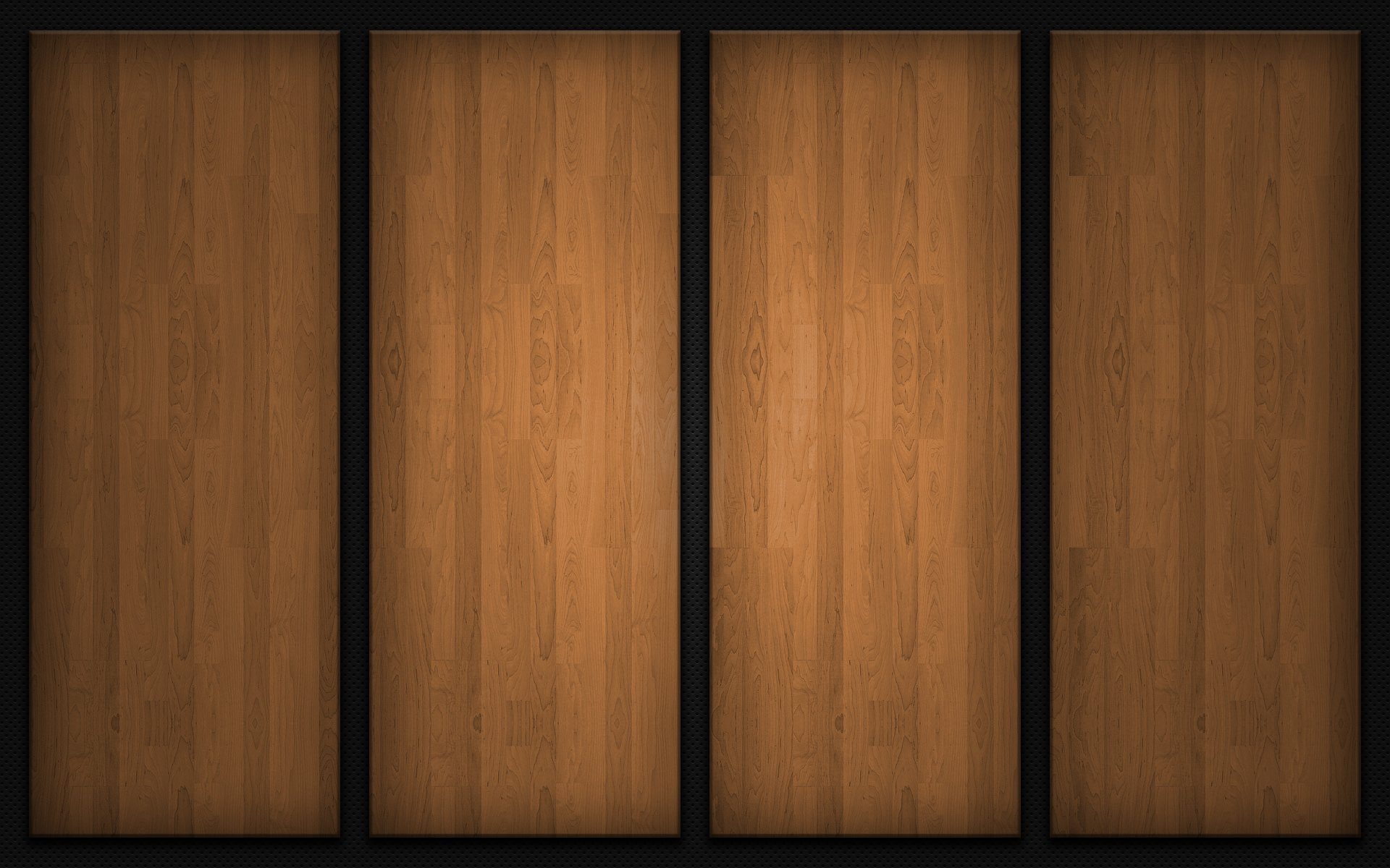 An artistic HD wallpaper featuring smooth wooden panels with a warm, rich texture, set against a dark background, creating a stylish and modern desktop backdrop.