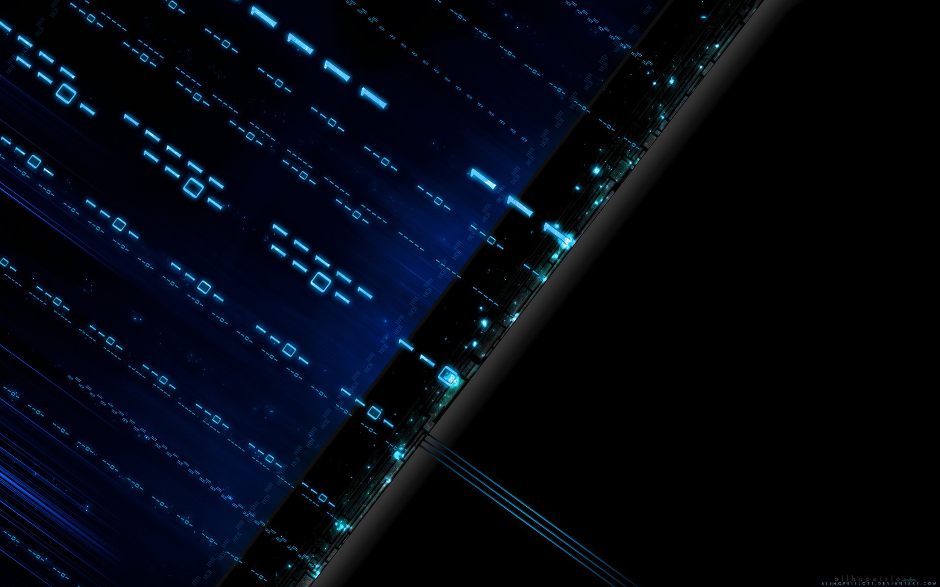 binary background black